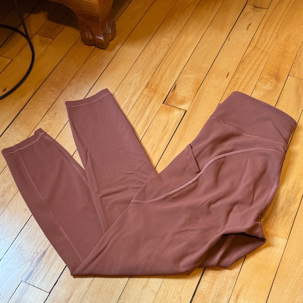 Size 6 lululemon ancient copper leggings basically new!